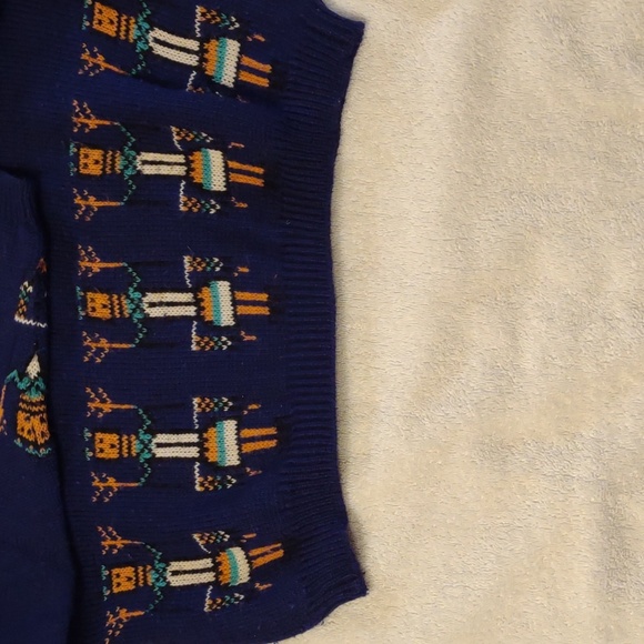 Vintage Benetton Lady's Blue w/Quirky Pattern Sweater Size (Eur) 48 - med - Picture 3 of 8
